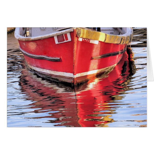 Reflexiones de barcos rojos (Anverso (Horizontal))