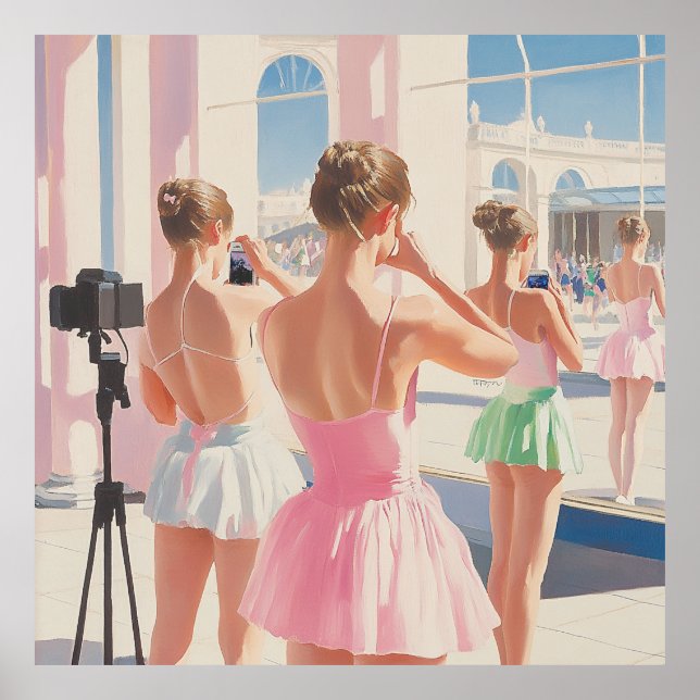 Reflexiones de gracia: Arte ballet moderno (Frente)