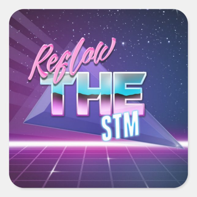 Reflujo del pegatina STM (Anverso)