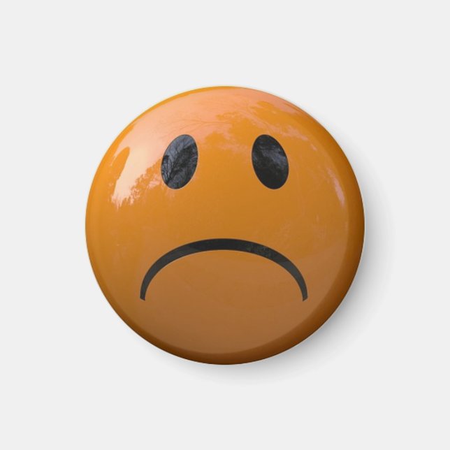 Refrigerador de cara triste para naranja o imán de (Frente)