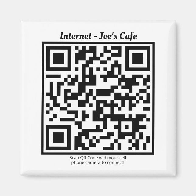 Refrigerador imán con código QR (Frente)