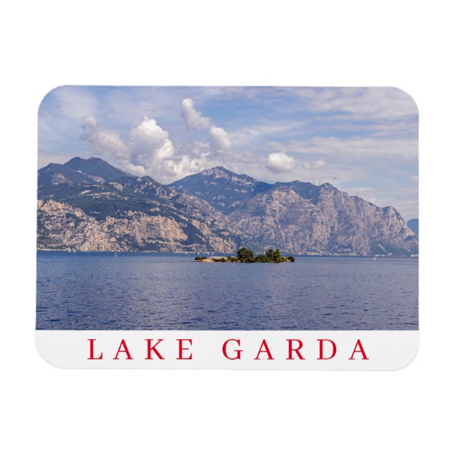 Refrigerador imán de la isla del lago Garda (Horizontal)