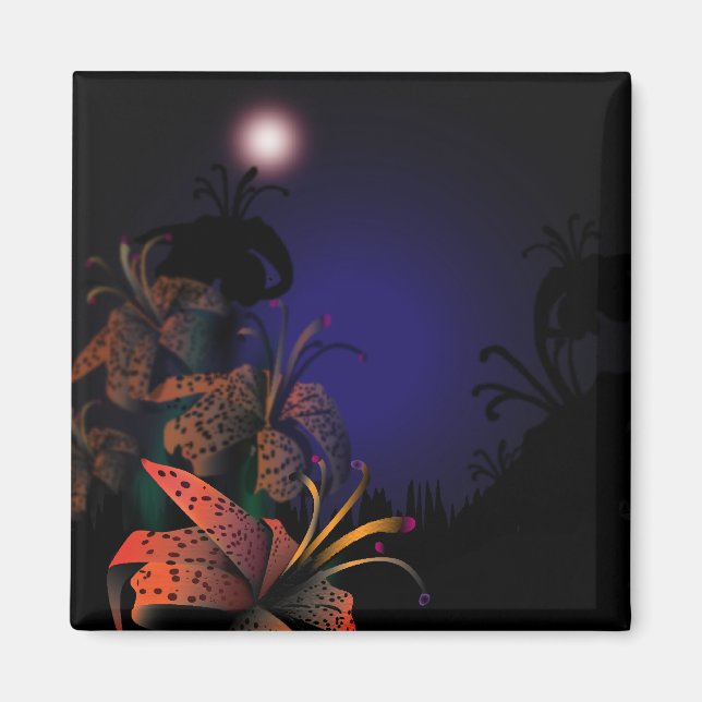 Refrigerador imán de Lillies (Frente)