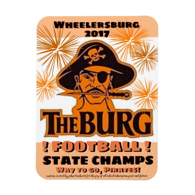 Refrigerador imán para los ganadores del fútbol es (Vertical)