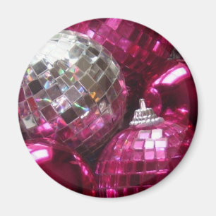 Refrigerador imán Pink Baubles