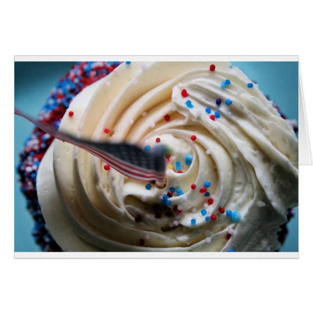 Refrigerio de torta con bandera estadounidense (Anverso (Horizontal))