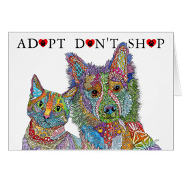 Refugio animal adopta tarjeta de saludo