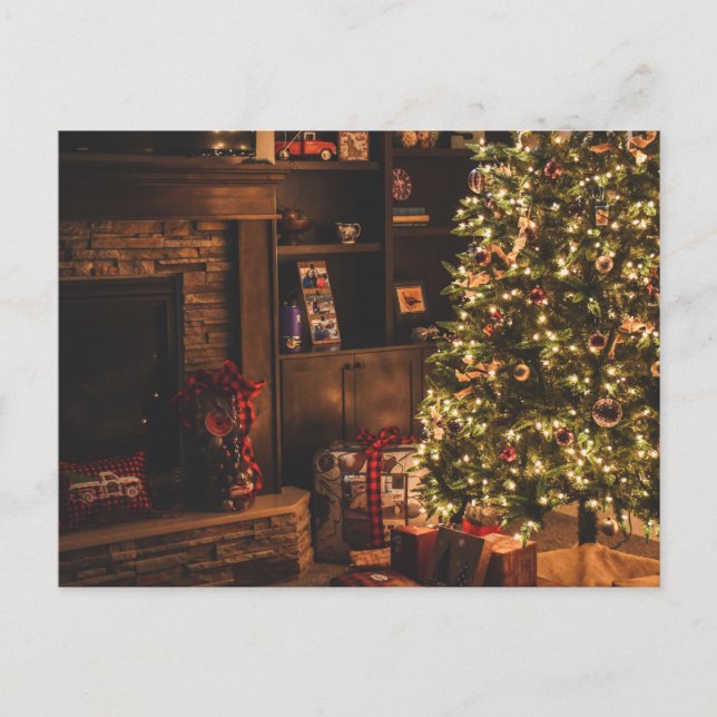 Refugio de vacaciones: postal de árbol de Navidad (Anverso)