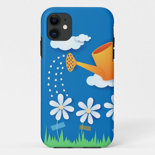 Regadera y flores, carcasa de iPhone 5 (Reverso)