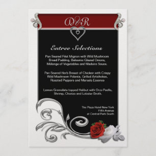 Regal Black and Red Menu