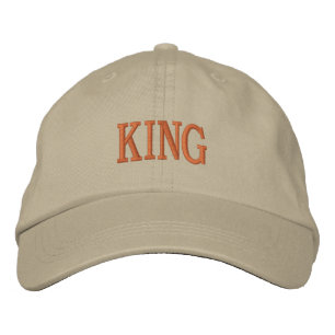 Regal Embroidery Khaki Cap King Nombre Gorra impre