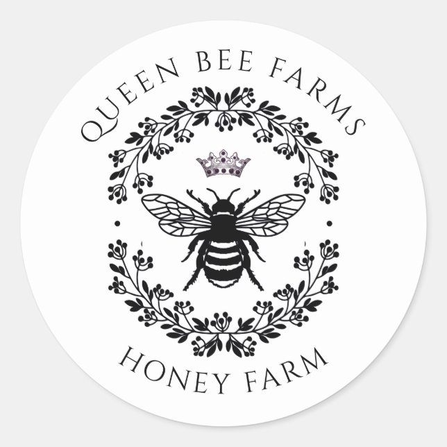 Regal Queen Bee Honey Farm Beekeeper Pegatina (Anverso)