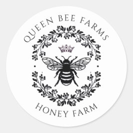 Regal Queen Bee Honey Farm Beekeeper Pegatina