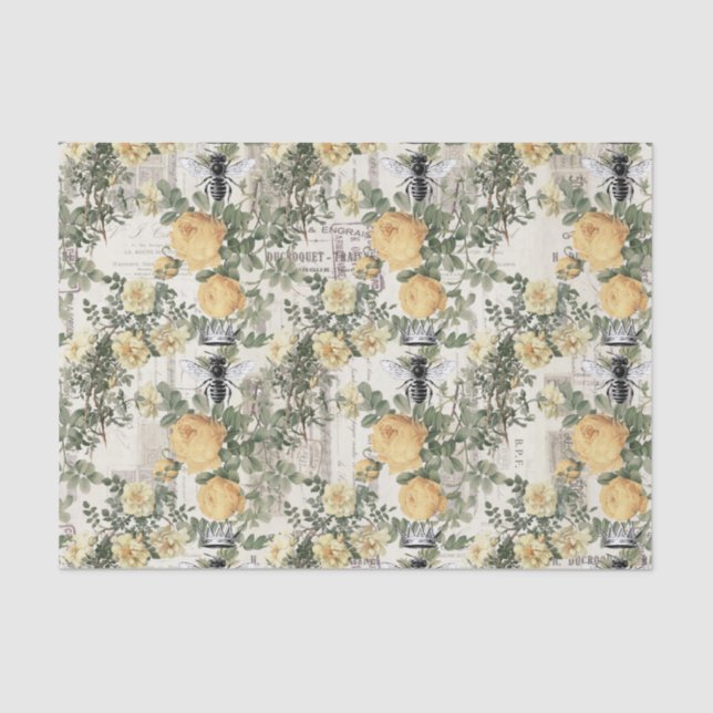 Regal Queen Bee W/Rosas Amarillas En Papel Fench  (Anverso)