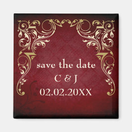 regal rojo rústico salven los imanes de fecha