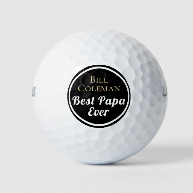 ¡Regale esto! Bolas de golf de Best Papa personali (Anverso)