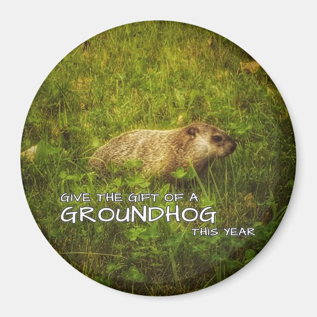 Regale un imán de Groundhog este año (Frente)