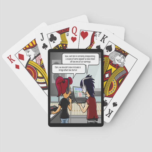 Regalías musicales Divertidas cartas de juego (Reverso)