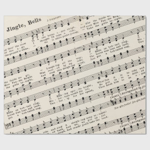 Regalo 1850 Edición Jingle Bells Papel de envolvimiento d
