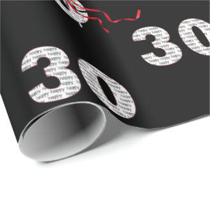 Regalo 30.º Balón de cumpleaños Papel de envolvimiento