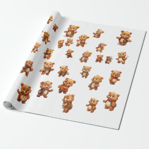 Regalo 40 Papel de rollo de envolvimiento editable para o