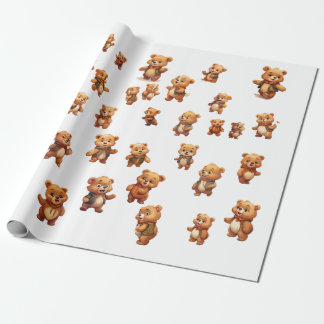 Regalo 40 Papel de rollo de envolvimiento editable para o
