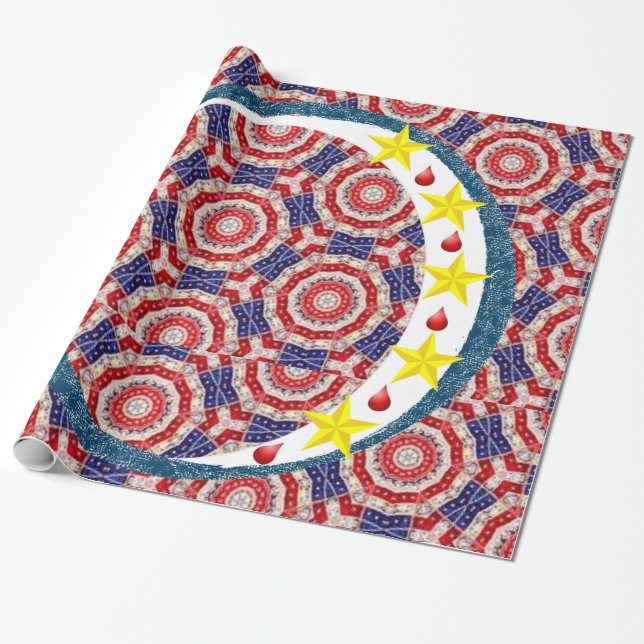Regalo 4 de julio Papel de envolver (Desenrollado)