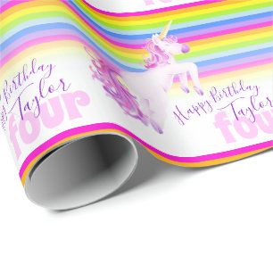 Regalo 4to papel de embalaje del arco iris del arte del
