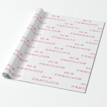 50 y fabuloso papel de envolvimiento de texto rosa