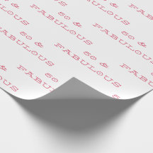 50 y fabuloso papel de envolvimiento de texto rosa