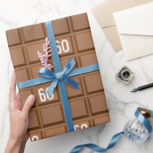 Regalo 60.º Papel de envolvimiento para barra de chocolat