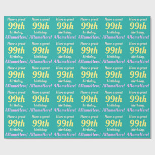 Regalo 99.o papel de embalaje simple del cumpleaños