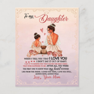 Regalo a mi hija, hija y mamá, carta de amor