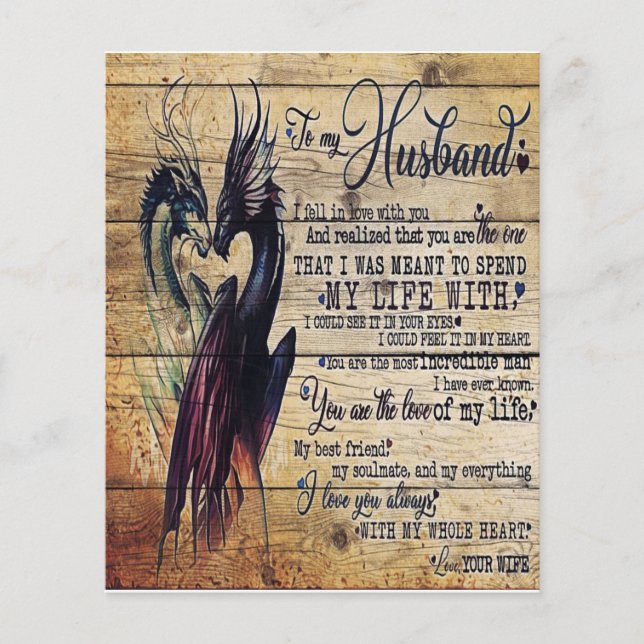 Regalo a mi marido, carta de citas de amor (Frente)