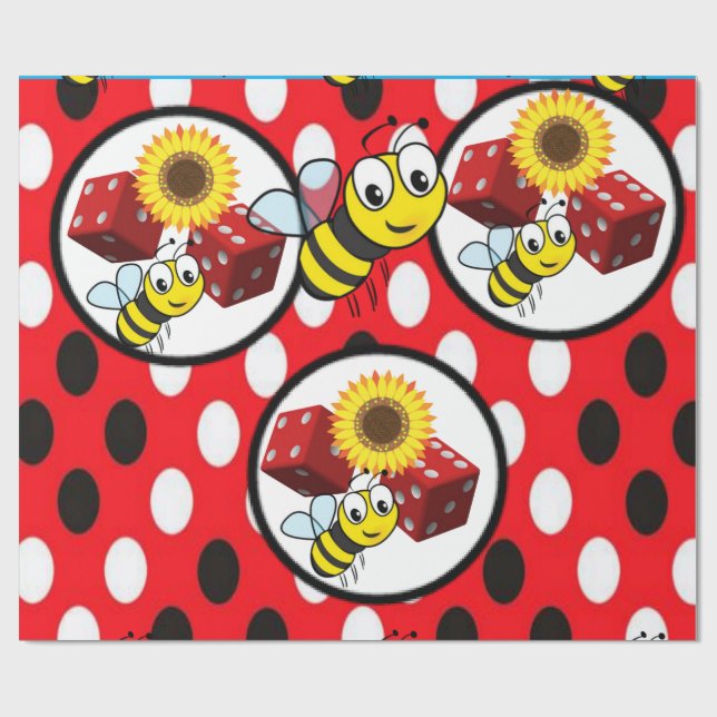 Regalo Abeja de papel envuelto (Superficie plana)