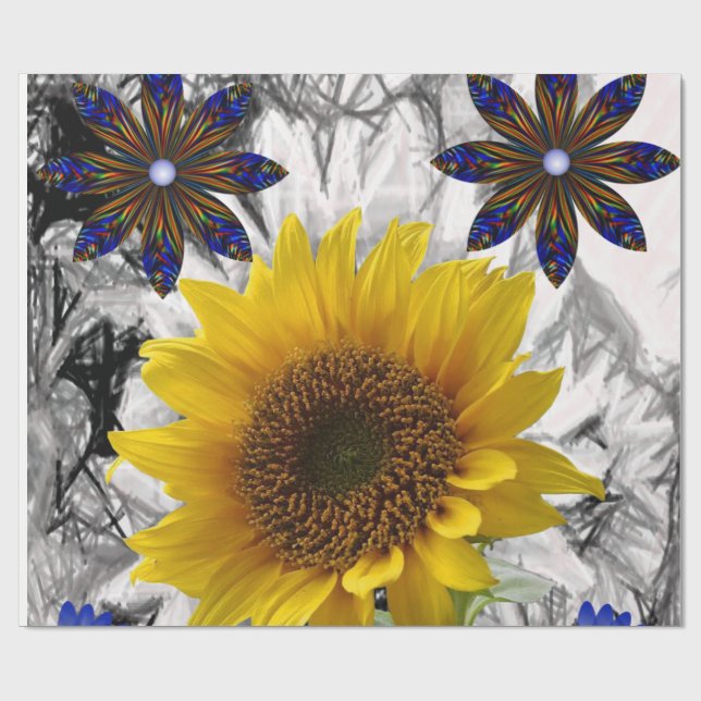 Regalo Acondicionamiento de girasoles de papel (Superficie plana)