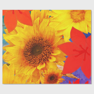 Regalo Acondicionamiento de girasoles de papel