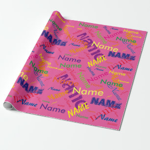 Regalo Agregar papel de ajuste de Personalizado de nombre