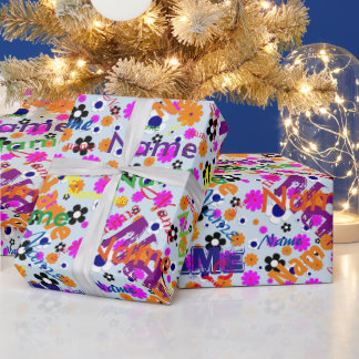 Regalo Agregar papel de ajuste de Personalizado de nombre