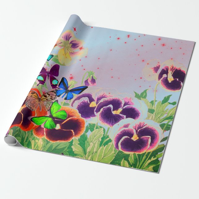 Regalo AJUSTE DE PANSES DE papel CON ESTRELLAS ROJAS (Desenrollado)