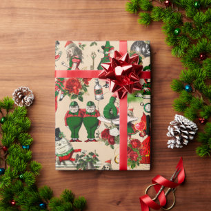 Regalo Alicia en papel de envolver a Navidades del país d