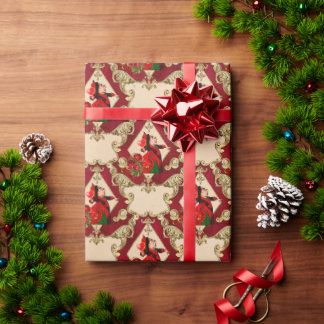 Regalo Alicia en papel de envolver a Navidades del país d