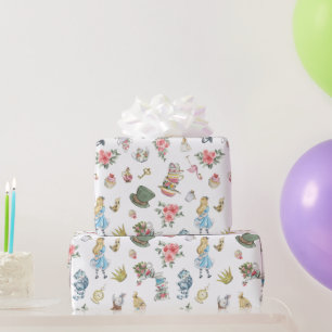 Regalo Alicia en papel de envolvimiento con temática de l