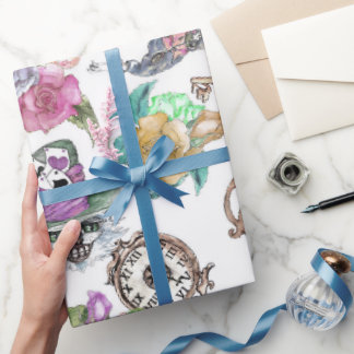 Regalo Alicia en papel de envolvimiento de la tierra de l