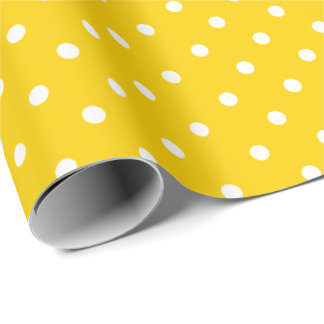 Regalo Amarillo Sunshine| Papel de envolver de puntos de
