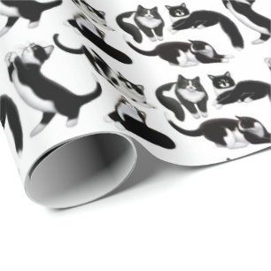 Regalo Amo el papel de embalaje de los gatos del smoking