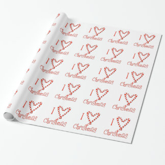 Regalo Amo el papel de embalaje del navidad