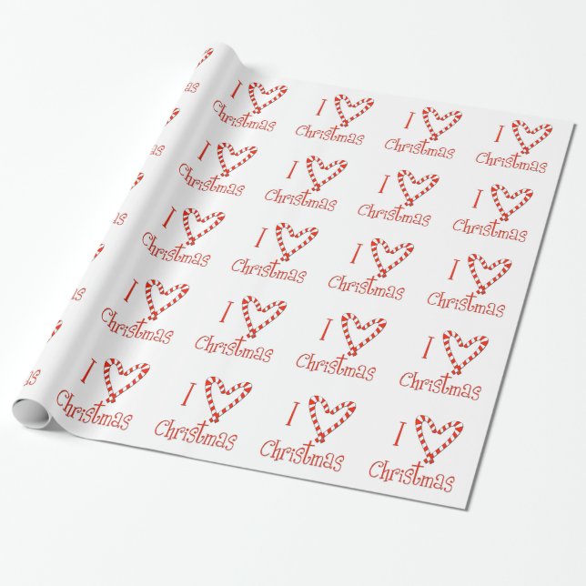 Regalo Amo el papel de embalaje del navidad (Desenrollado)