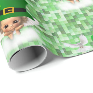 Regalo Ángel de papel de envolver del Día de San Patricio