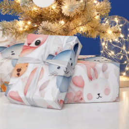 Regalo Animales cortos adorables Papel de envolvimiento